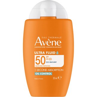 EAU THERMALE AVENE Ultra Sonnenschutzfluid für das Gesicht SPF50+ in 1 Minute eingezogen Oil Control Flacon 50 ml