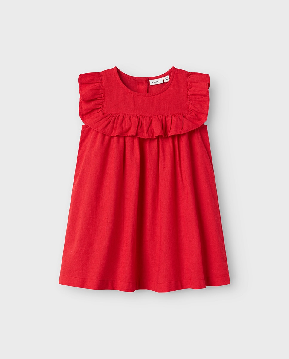 Vestido de Linho Vermelho-1