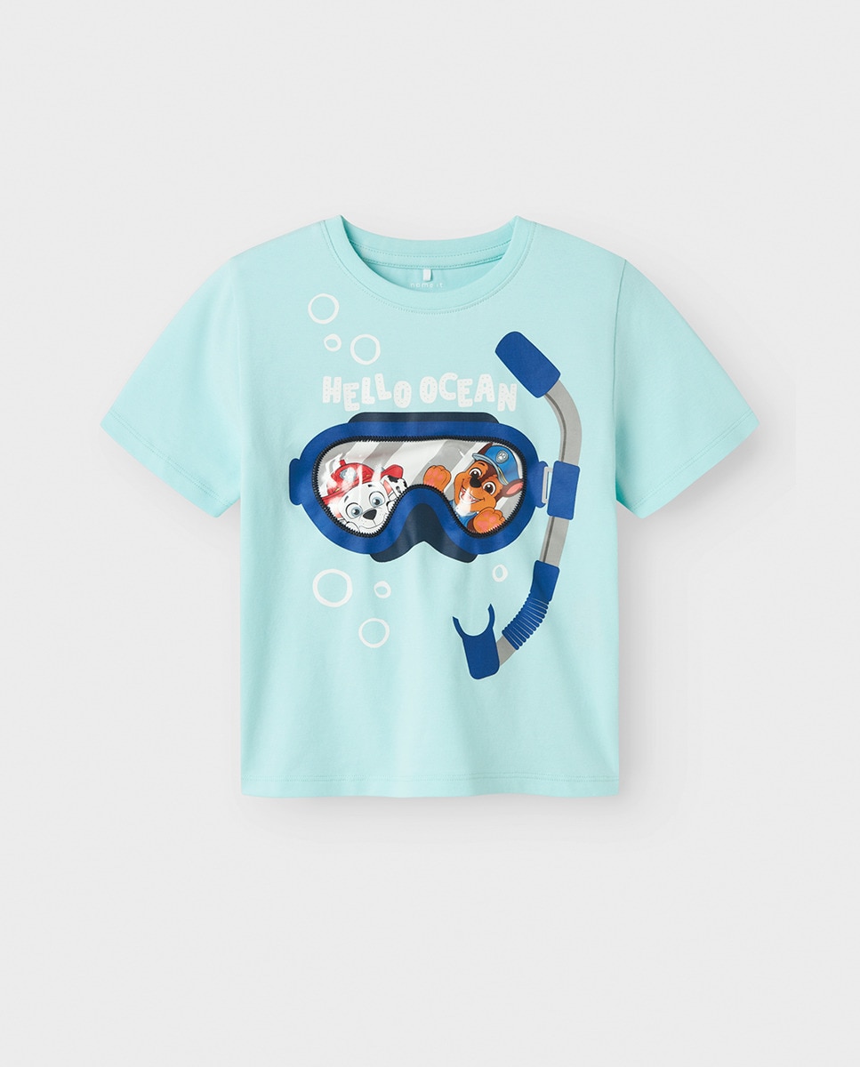 T-shirt Patrulha Pata Turquesa-1