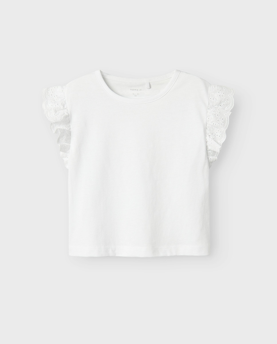 T-shirt com manga curta Branco-1