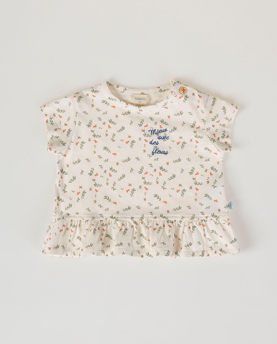 Blusa de bebé de rapariga Branco-1