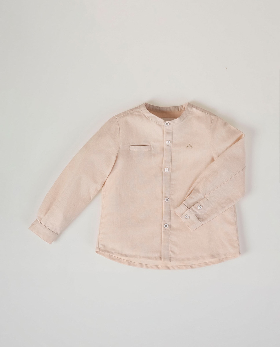 Camisa de Cerimónia Bege-1