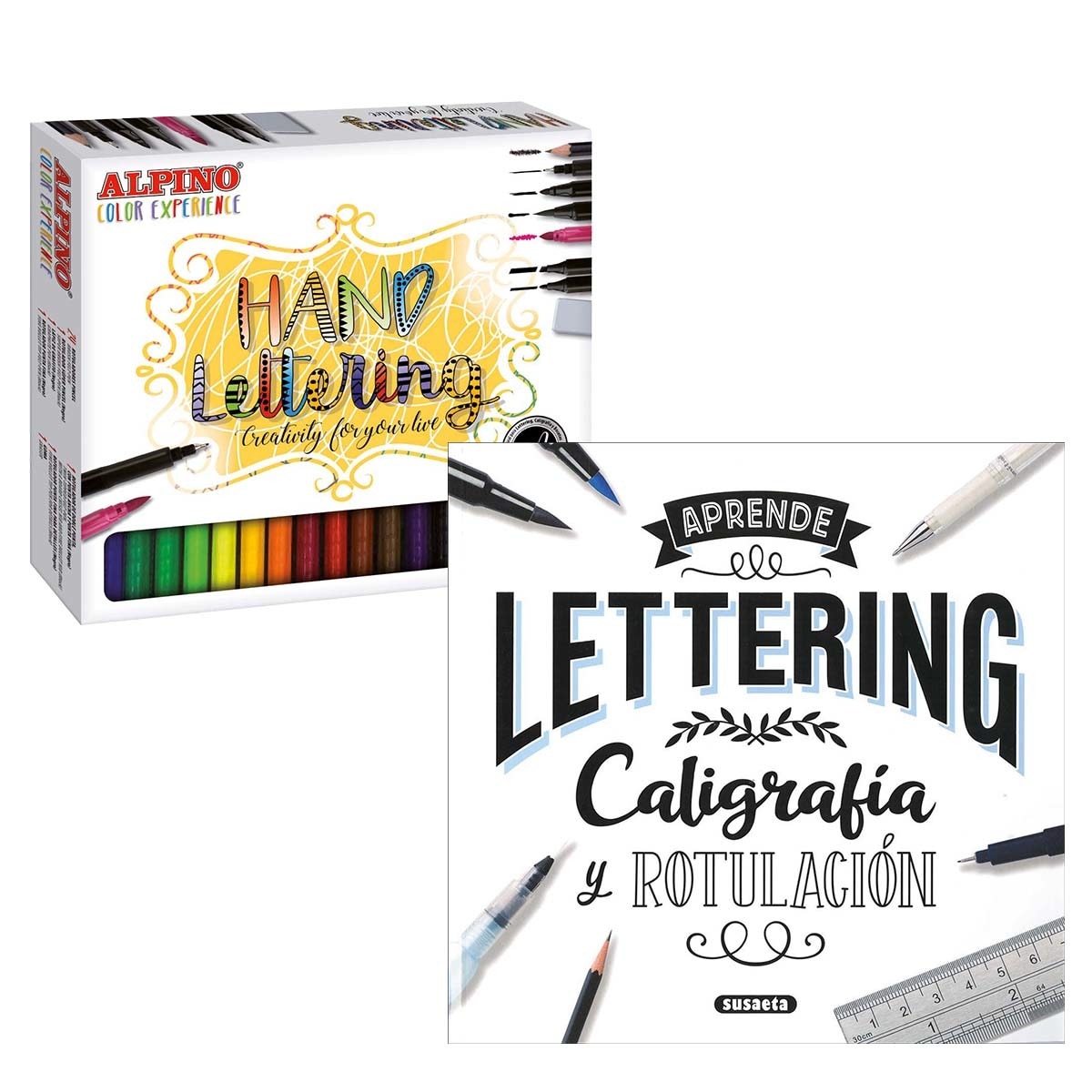 Imagen 0 de Pack cuaderno Lettering  y colores