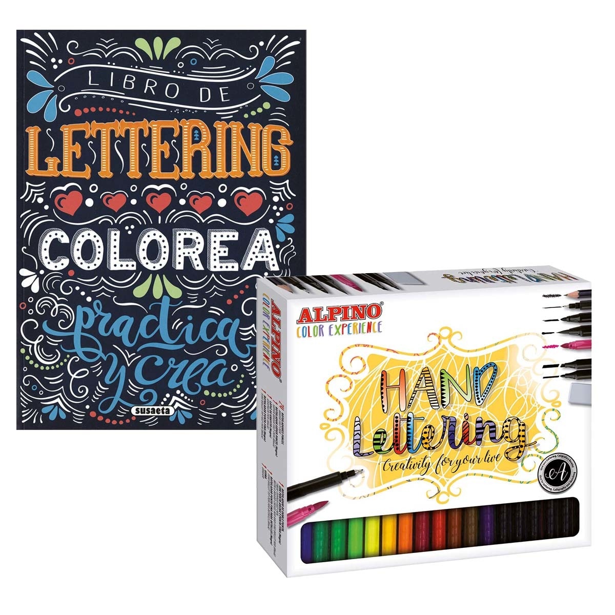 Imagen 0 de Pack cuaderno Lettering  y colores