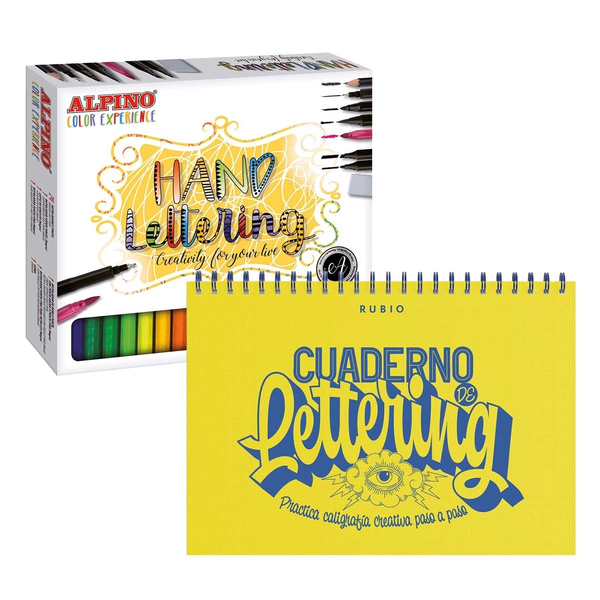 Imagen 0 de Pack cuaderno Lettering  y colores