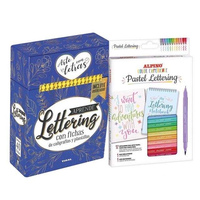 Imagen 0 de Pack cuaderno Lettering  y colores