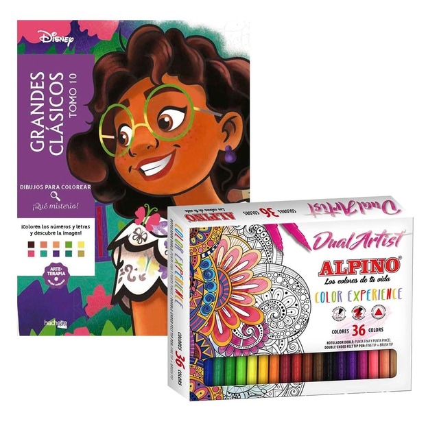 Imagen 0 de pack cuaderno para colorear Disney y colores
