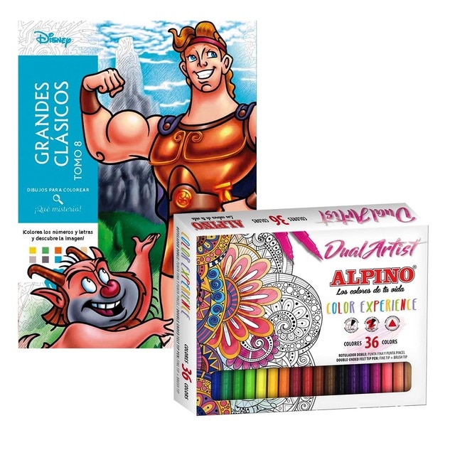 Imagen 0 de pack cuaderno para colorear Disney y colores