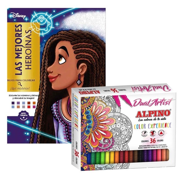 Imagen 0 de pack cuaderno para colorear Disney y colores