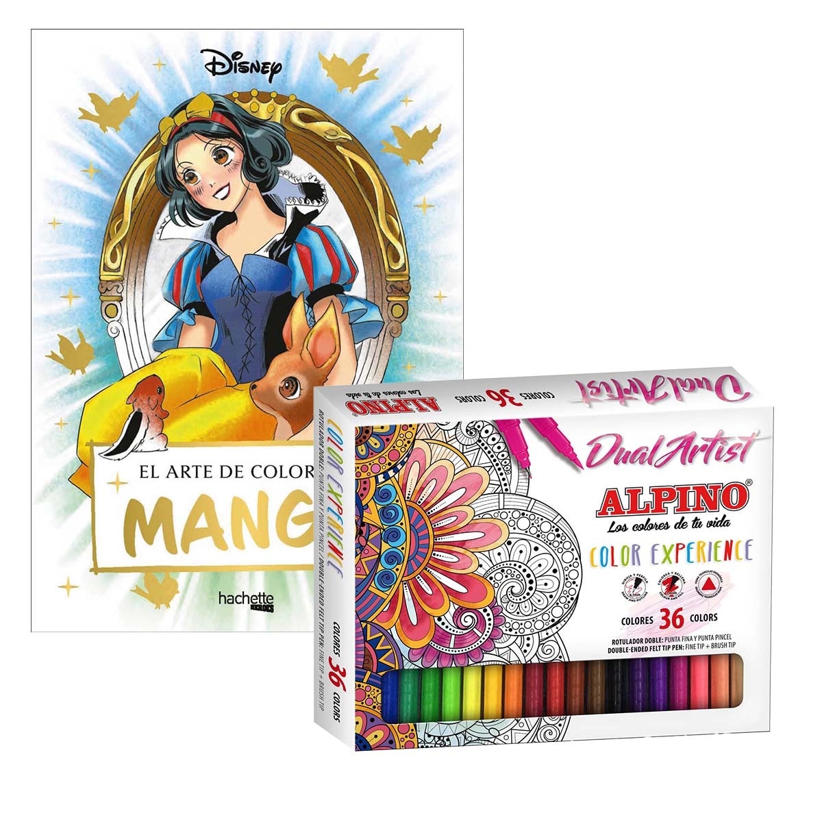 Imagen 0 de pack cuaderno para colorear Disney y colores