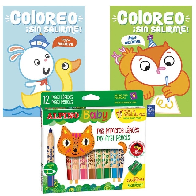 Imagen 0 de pack cuaderno para colorear y colores