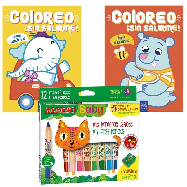 Imagen 0 de pack cuaderno para colorear y colores
