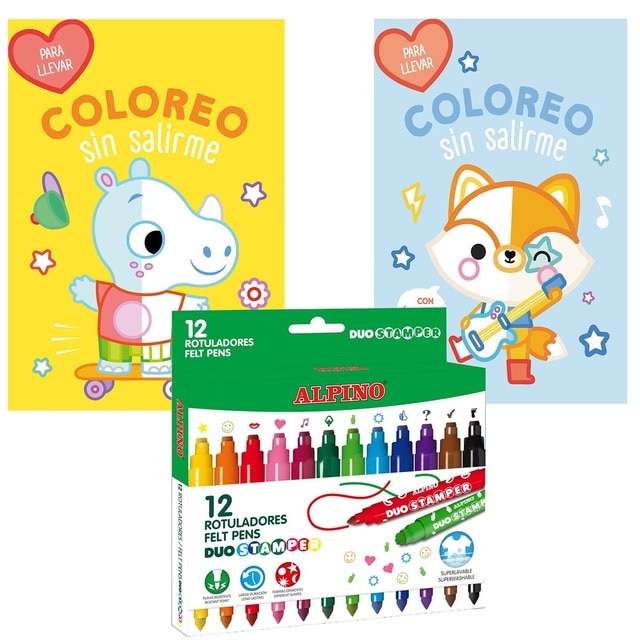 Imagen 0 de pack cuaderno para colorear y colores