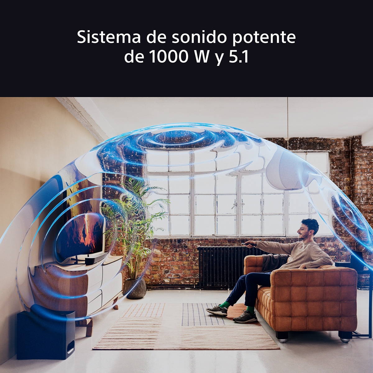 Sistema Cine en casa Sony BRAVIA Theatre SYSTEM 6, 1000W con barra de sonido 5.1, 2 altavoces traseros y un potente subwoofer, Dolby Atmos y DTS:X Negro-4