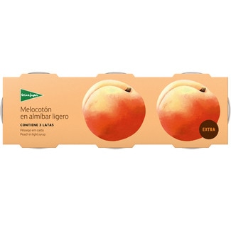 melocotón mitades en almíbar pack 3 latas 115 g neto escurrido - El Corte Ingles