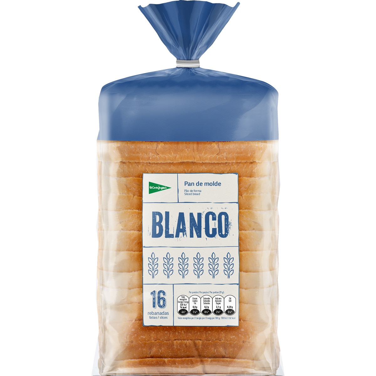 pan de molde blanco con corteza 16 rebanadas bolsa 460 g