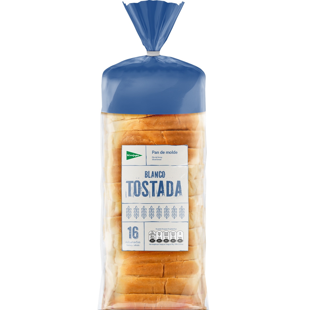 pan de molde blanco especial tostadas 16 rebanadas bolsa 820 g