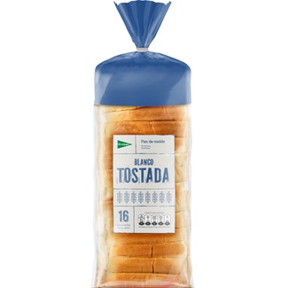 pan de molde blanco especial tostadas 16 rebanadas bolsa 820 g - El Corte Ingles