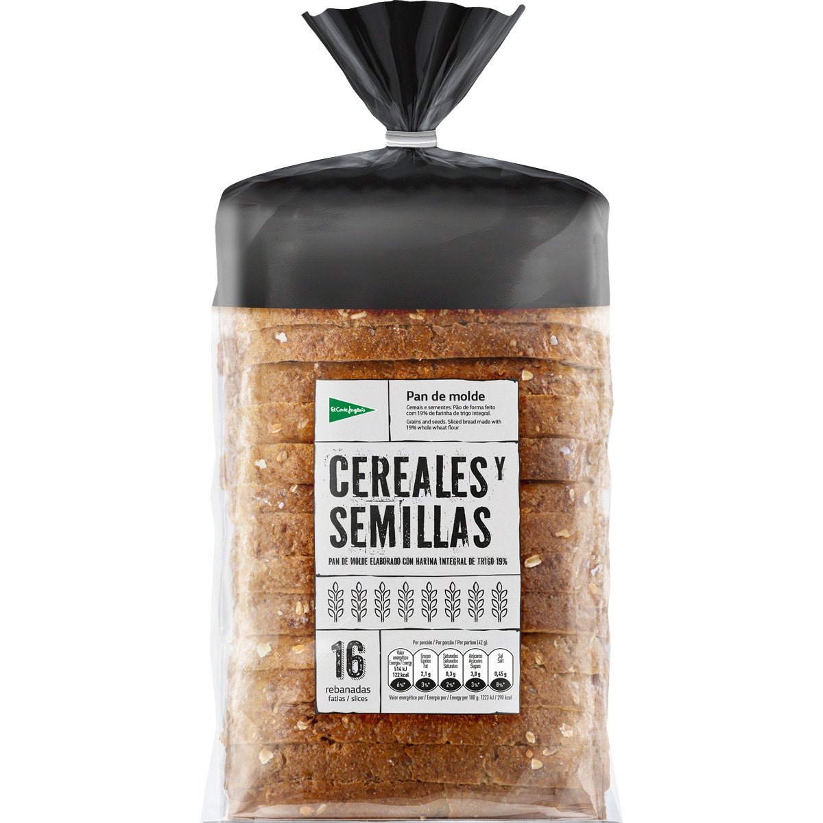 pan de molde con cereales y semillas 16 rebanadas bolsa 680 g