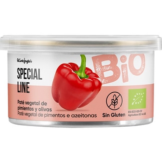 Bio paté vegetal de pimientos y olivas ecológico sin gluten y sin lactosa lata 125 g - Special Line El Corte Ingles