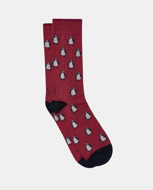 Imagem 0 de Meias de Meia Perna com Estampado de Pinguins