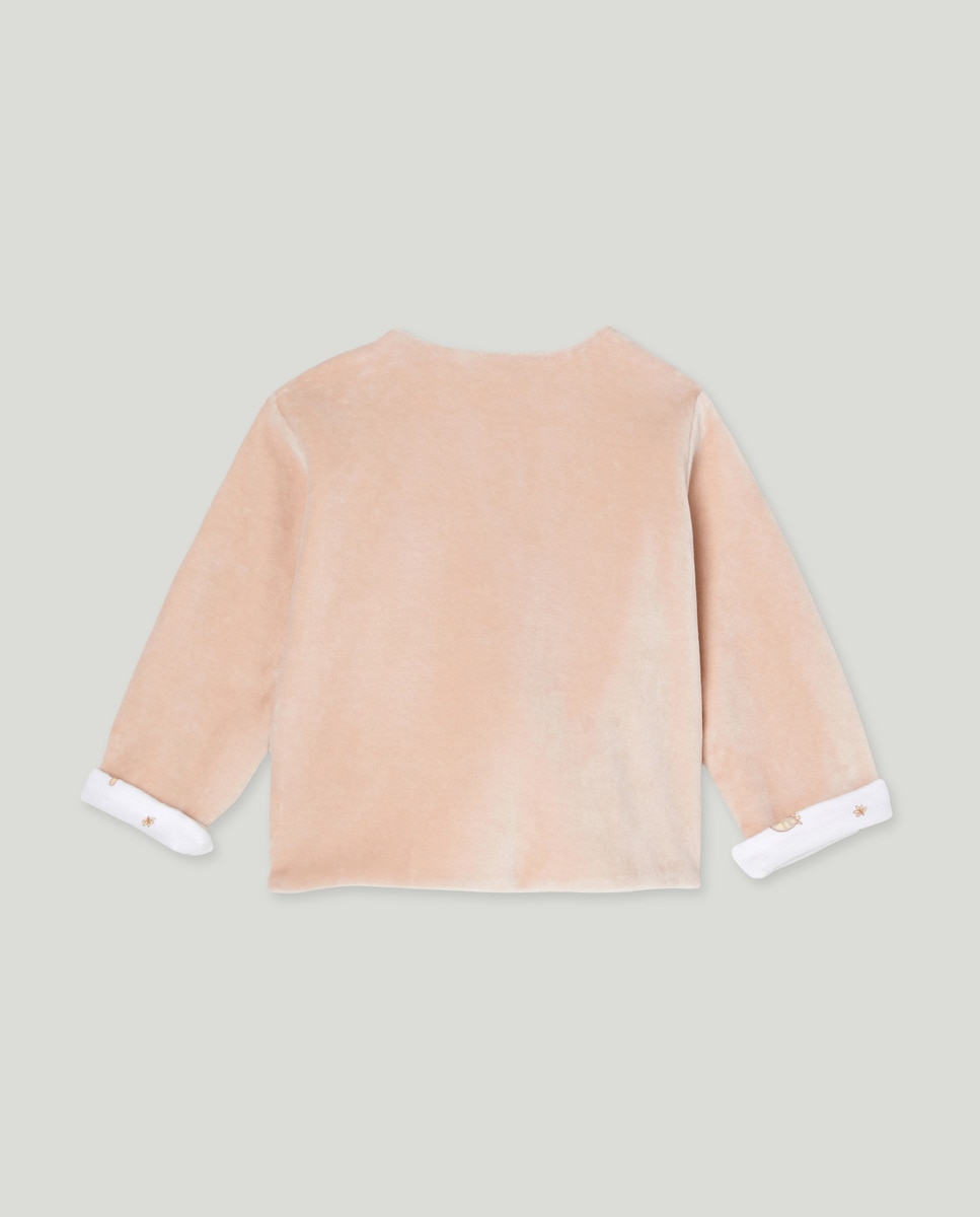 Casaco Reversível de Pijama de Bebé Rosa-2