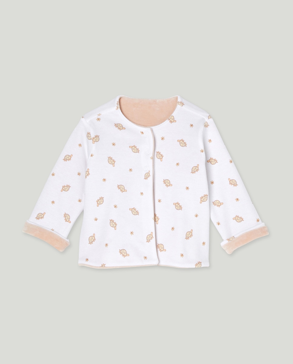 Casaco Reversível de Pijama de Bebé Rosa-3