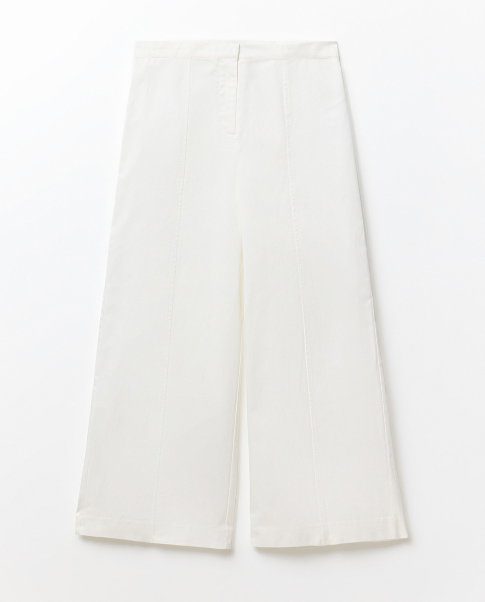 Calças Tipo Culotte Branco-4