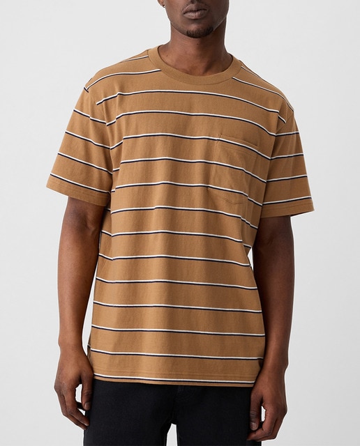 Imagen 0 de Camiseta de hombre rayas con bolsillo