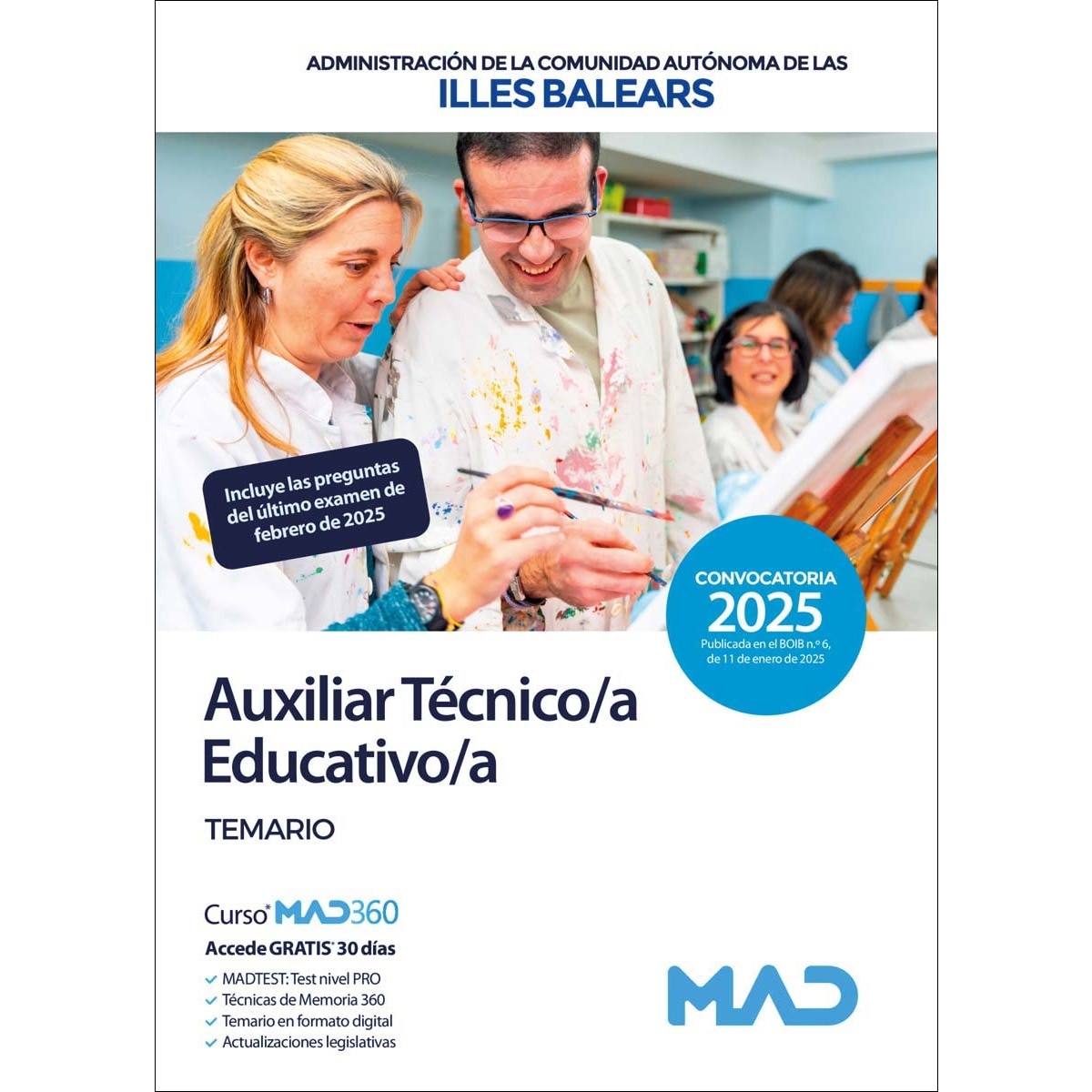Imagen 1 de Auxiliar Técnico/a Educativo/a de la Administración de la Comunidad Autónoma de les Illes Balears. Temario  (Tapa blanda)