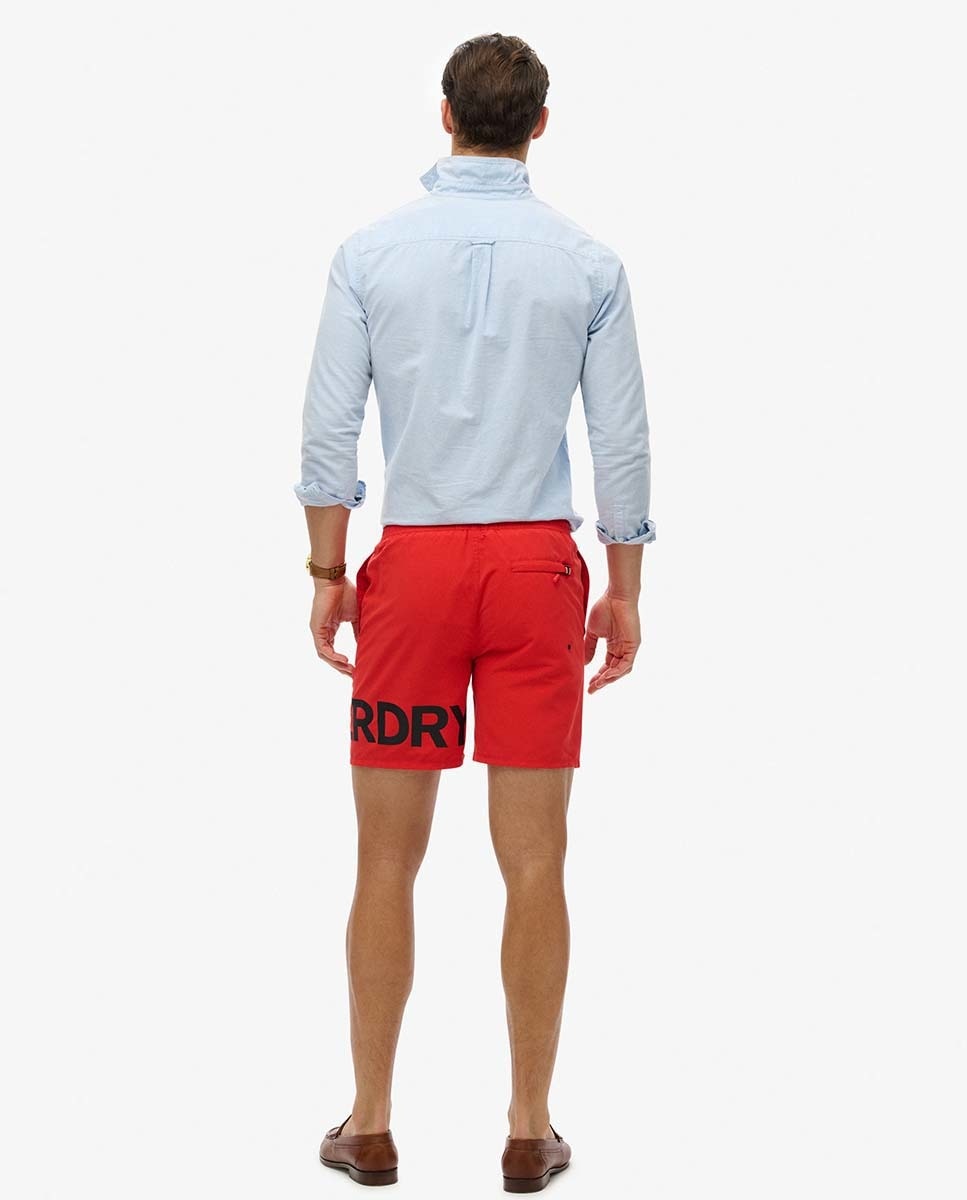 Calções de Banho com Ilustração - 42 cm Vermelho-5