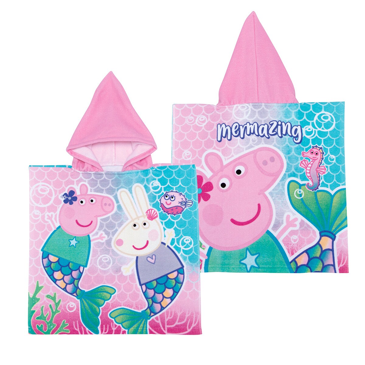 Poncho microfibra peppa pig Rosa-1