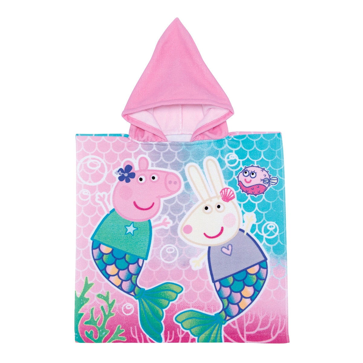 Poncho microfibra peppa pig Rosa-2