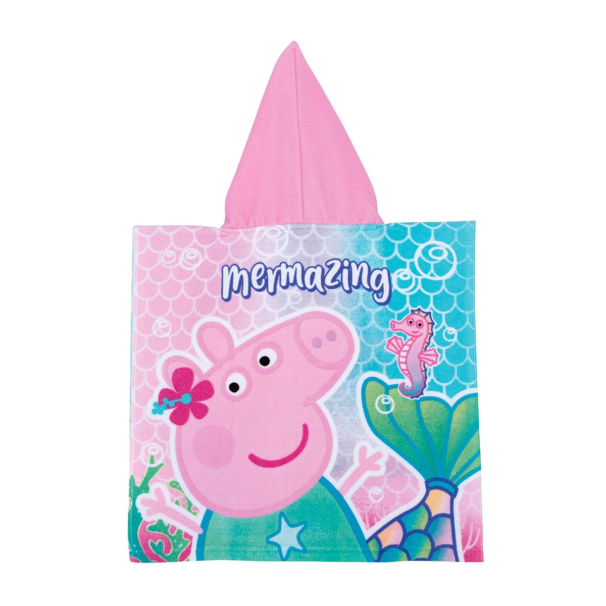 Poncho microfibra peppa pig Rosa-3