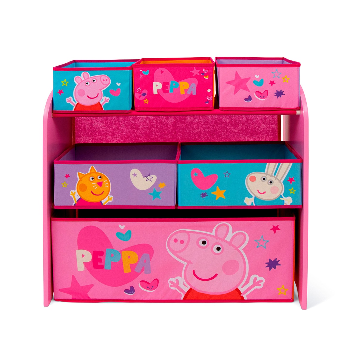 Imagen 0 de Organizador madera 6 cubetas peppa pig