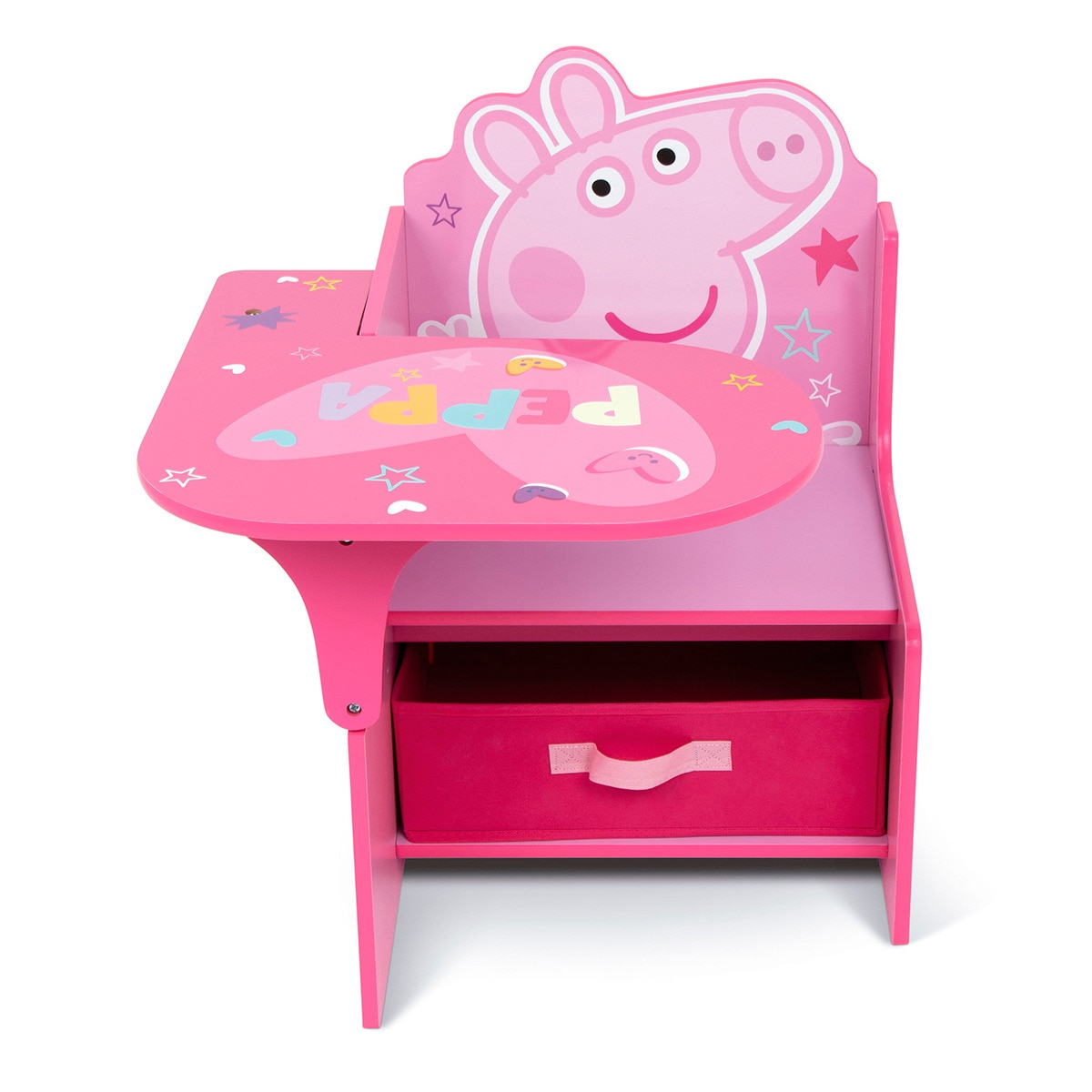 Imagen 0 de Silla pupitre c/contenedor madera peppa pig