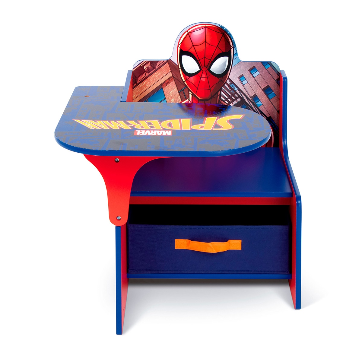 Imagen 0 de Silla pupitre c/contenedor madera spider-man