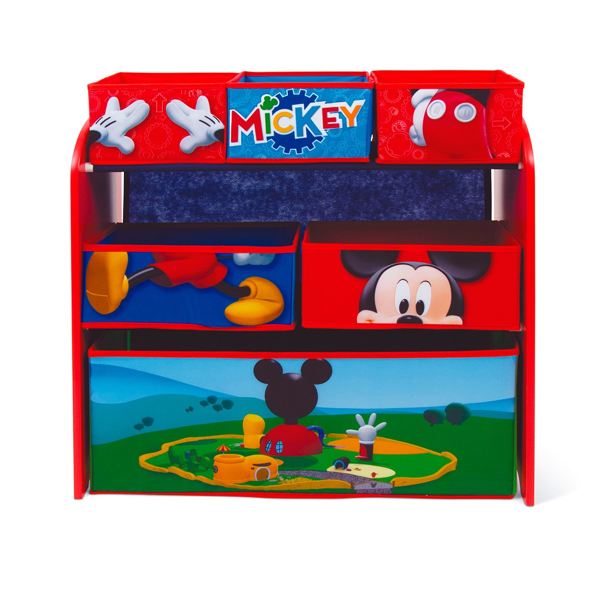 Imagen 0 de Organizador madera 6 cubetas mickey