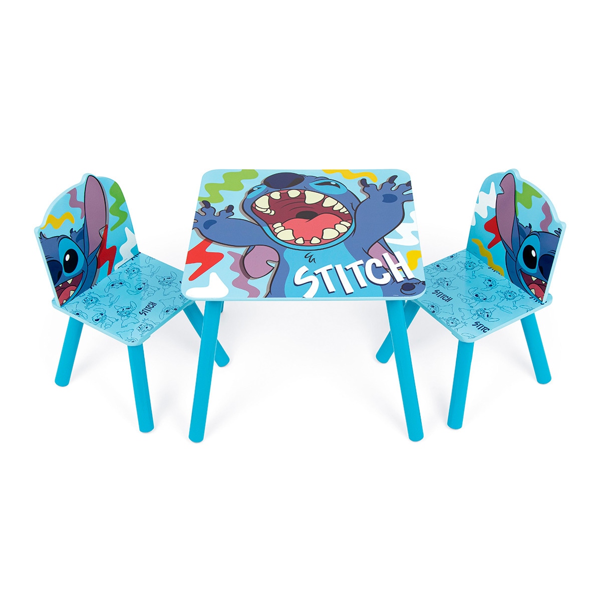 Imagen 0 de Set mesa + 2 sillas madera stitch