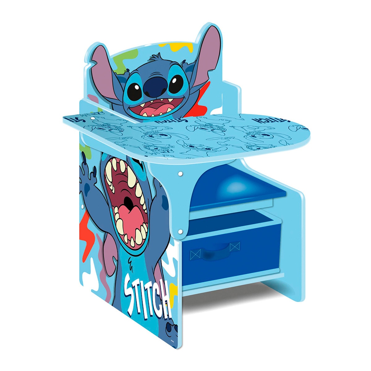 Imagen 0 de Silla pupitre c/contenedor madera stitch