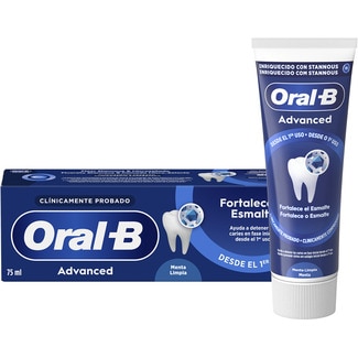 Advanced pasta de dientes menta limpia fortalece el esmalte tubo 75 ml - Oral B