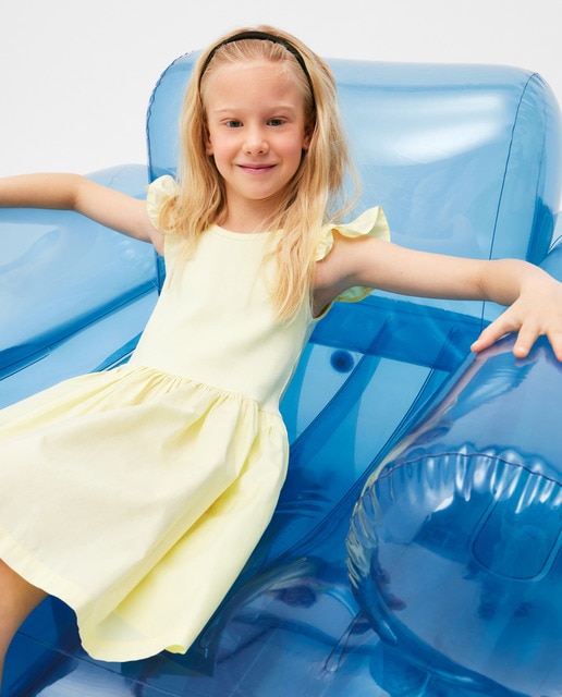 Imagen 0 de Vestido combinado de niña sin mangas