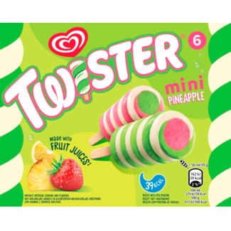 Gelado Twister Mini Ananás Pack 6 unidades embalagem 300 ml - Olá