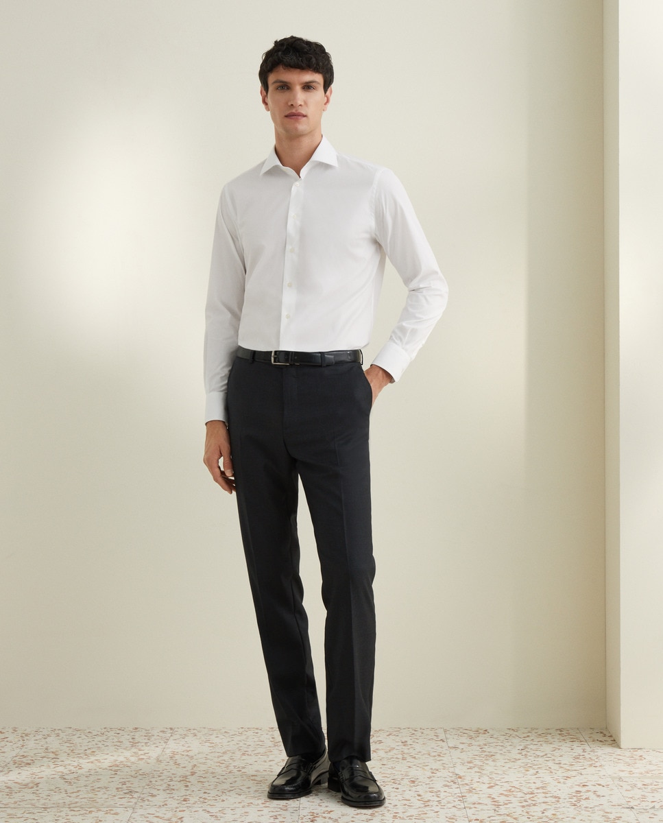 Camisa Formal Lisa Fácil de Engomar Branco-2