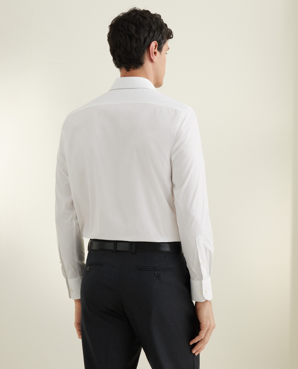 Camisa Formal Lisa Fácil de Engomar Branco-3