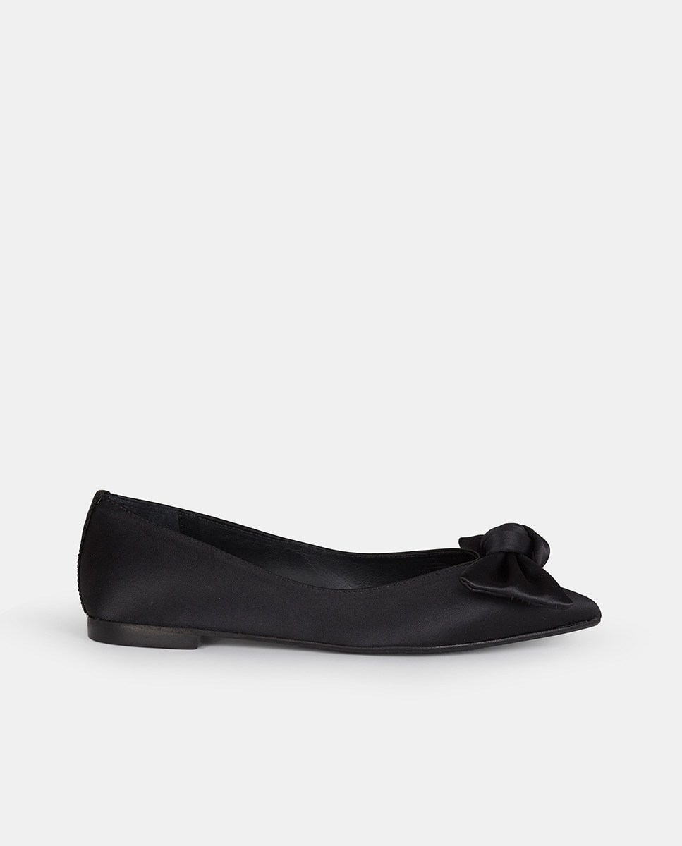 Sabrinas Lutu Satin de Cetim com Laço Preto-1