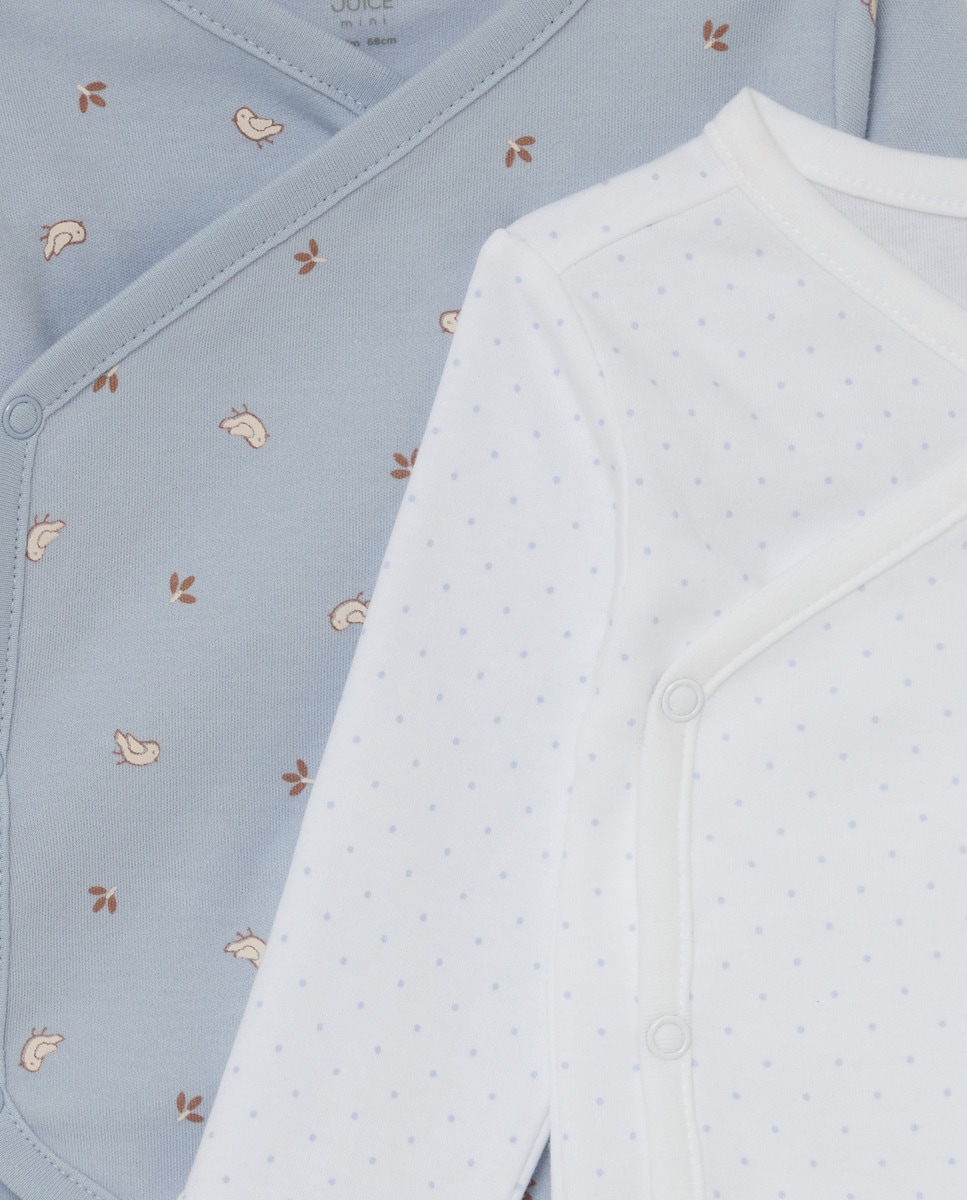 Pack de Dois Bodies de Recém-Nascido com Manga Comprida Azul-3