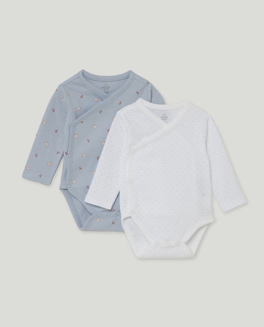 Imagem 0 de Pack de Dois Bodies de Recém-Nascido com Manga Comprida