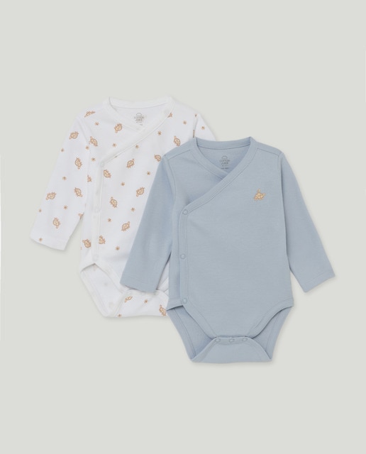 Imagem 0 de Pack de Dois Bodies de Recém-Nascido com Manga Comprida