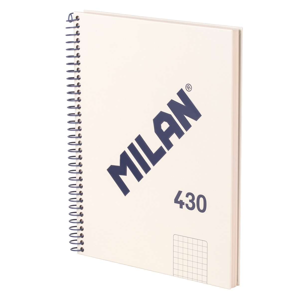 Caderno A5 com espiral, capa dura, papel quadriculado (5 x 5 mm), 80 folhas, 95 g/m², coleção 430 desde 1918, bege Bege-1